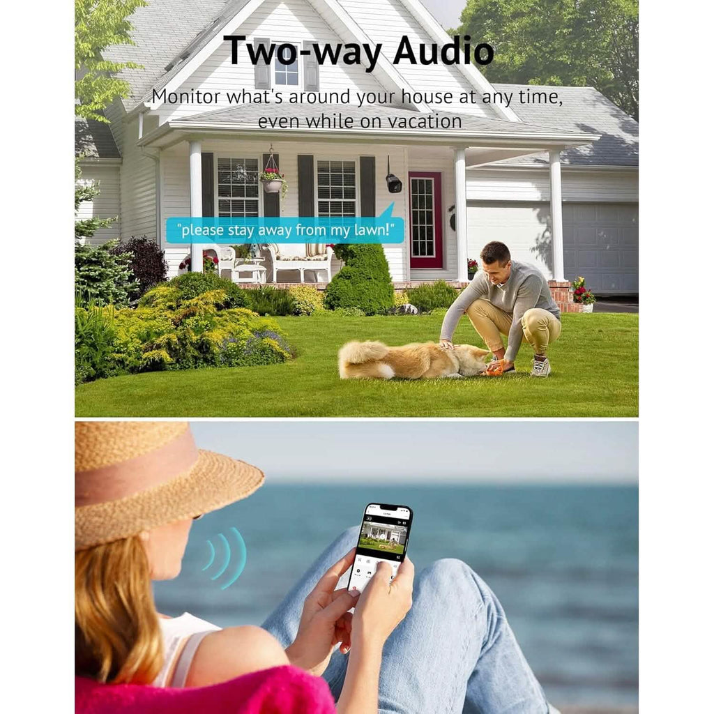 Caméra de sécurité extérieure LaView 1080P HD Wi-Fi (reconditionnée)