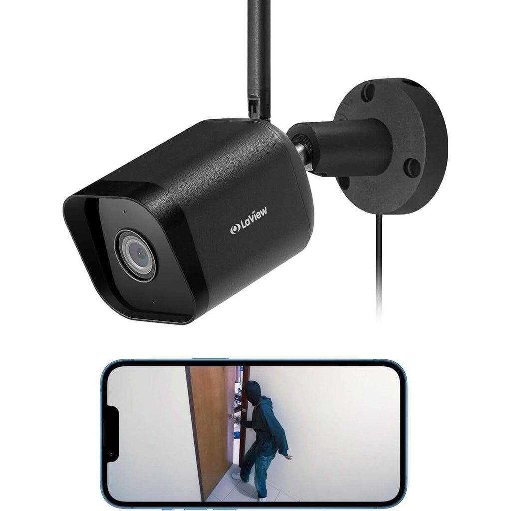 Caméra de sécurité extérieure LaView 1080P HD Wi-Fi (reconditionnée)