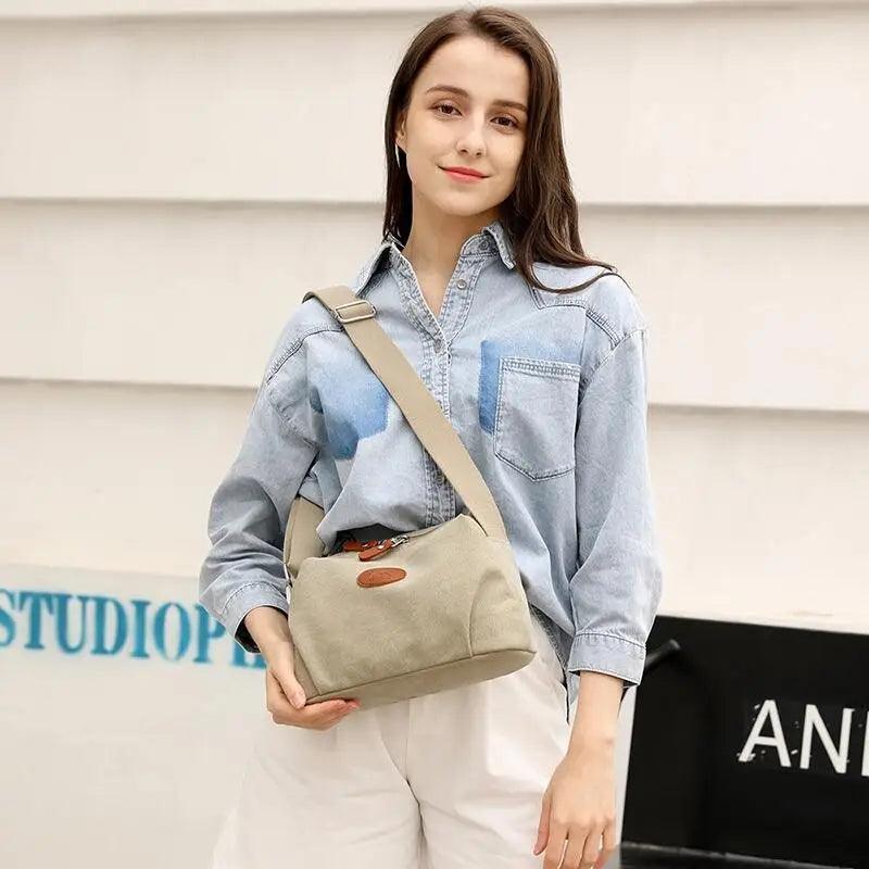 Sac bandoulière en toile Lavish Style pour femmes et jeunes filles, sac de voyage léger et décontracté pour femmes