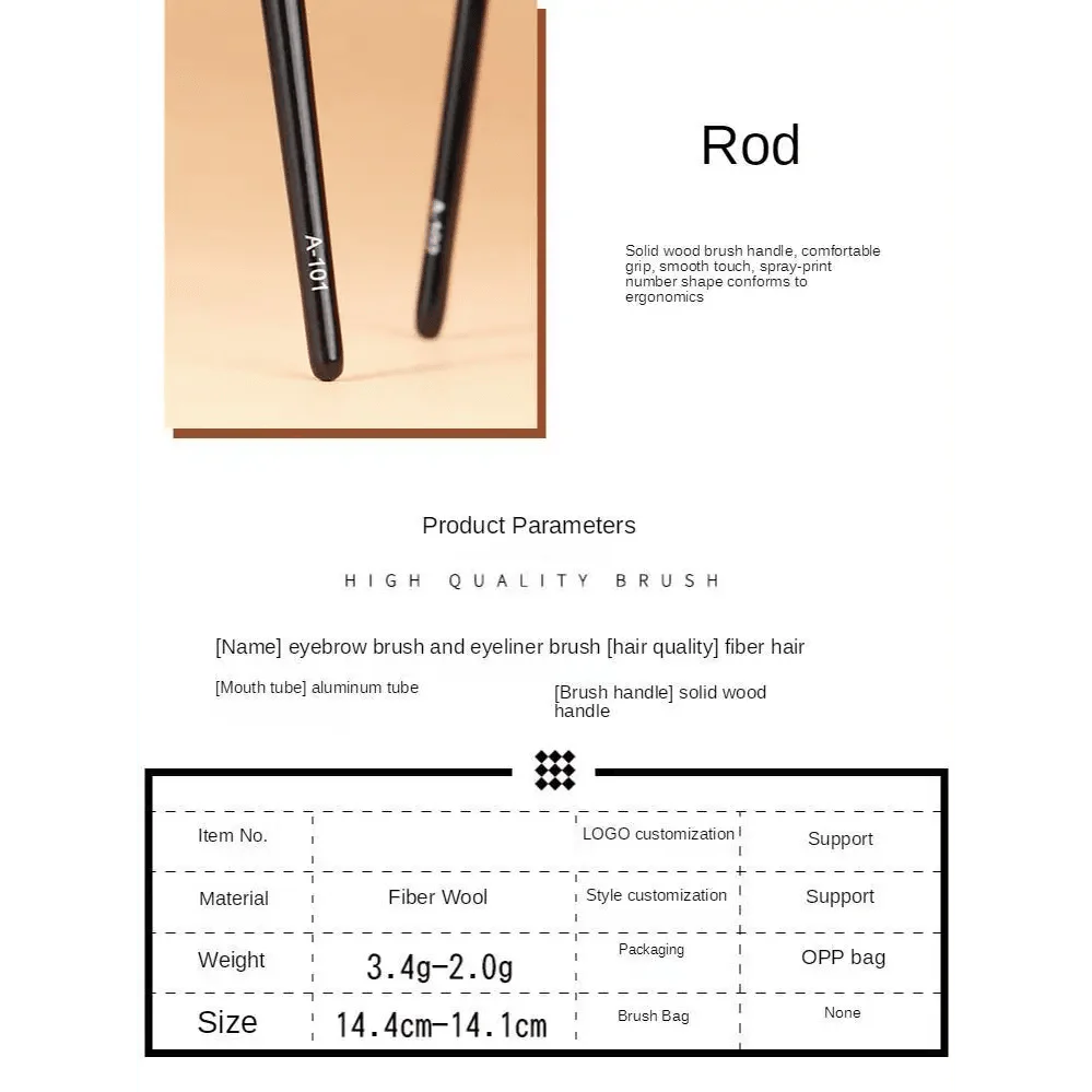 Brosse à sourcils et eyeliner Lavish Style, brosse à sourcils inclinée professionnelle de petite taille, brosse à eyeliner de haute qualité, outils de maquillage