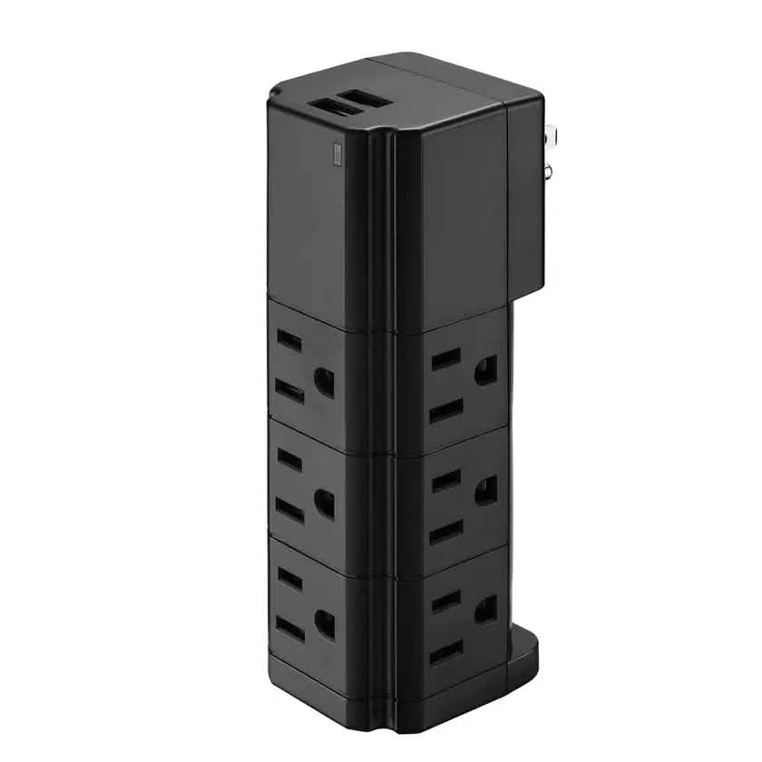 Multiprise parasurtenseur LAX avec 9 prises et 2 ports USB