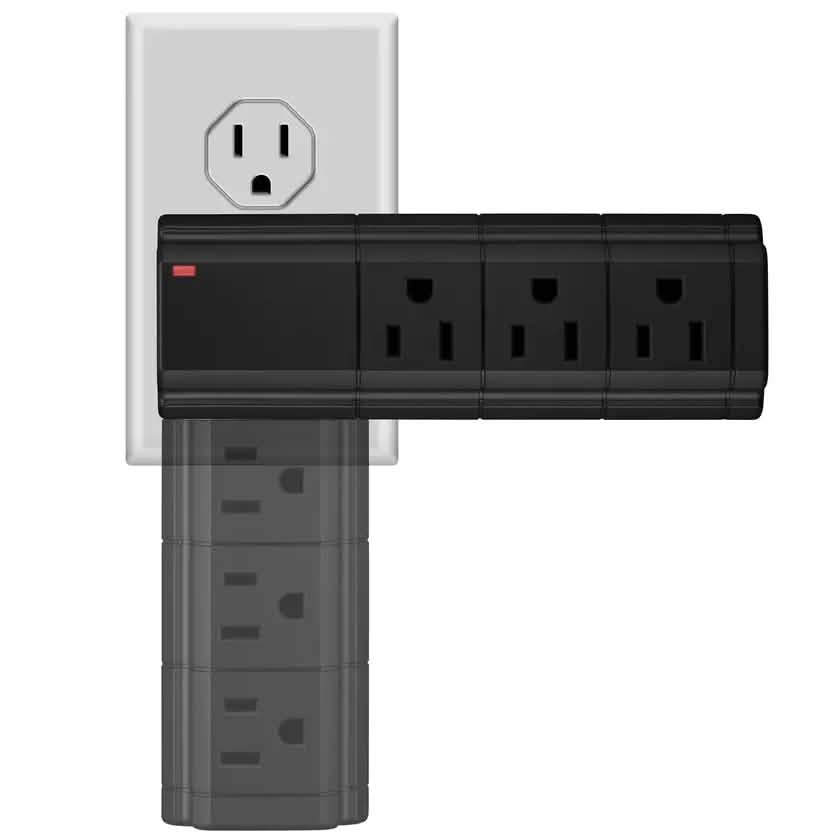 Multiprise parasurtenseur LAX avec 9 prises et 2 ports USB