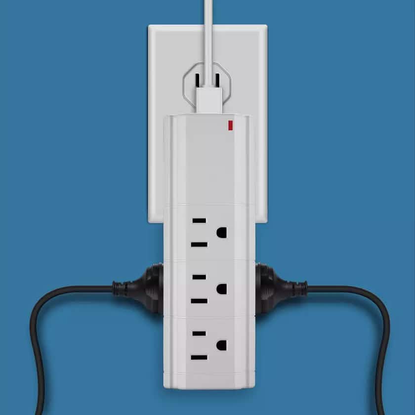 Multiprise parasurtenseur LAX avec 9 prises et 2 ports USB