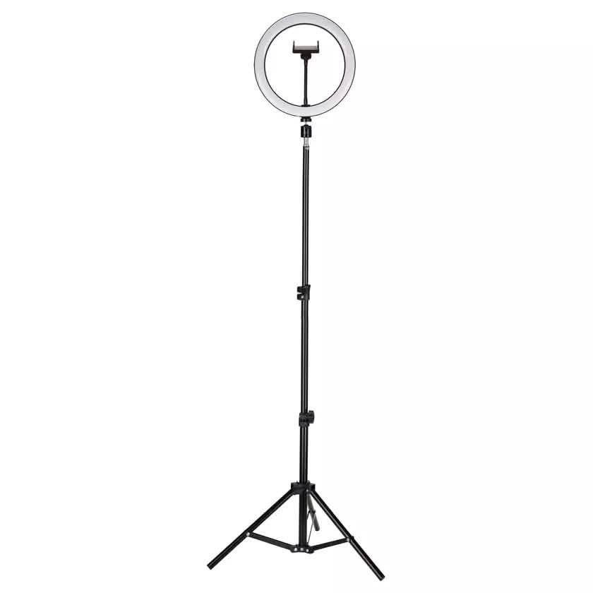 Support de lumière LED circulaire LAX pour selfie avec trépied