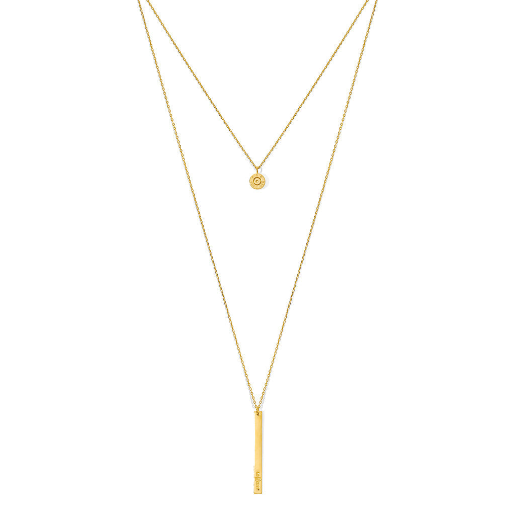 Collier superposé à barre et à balle