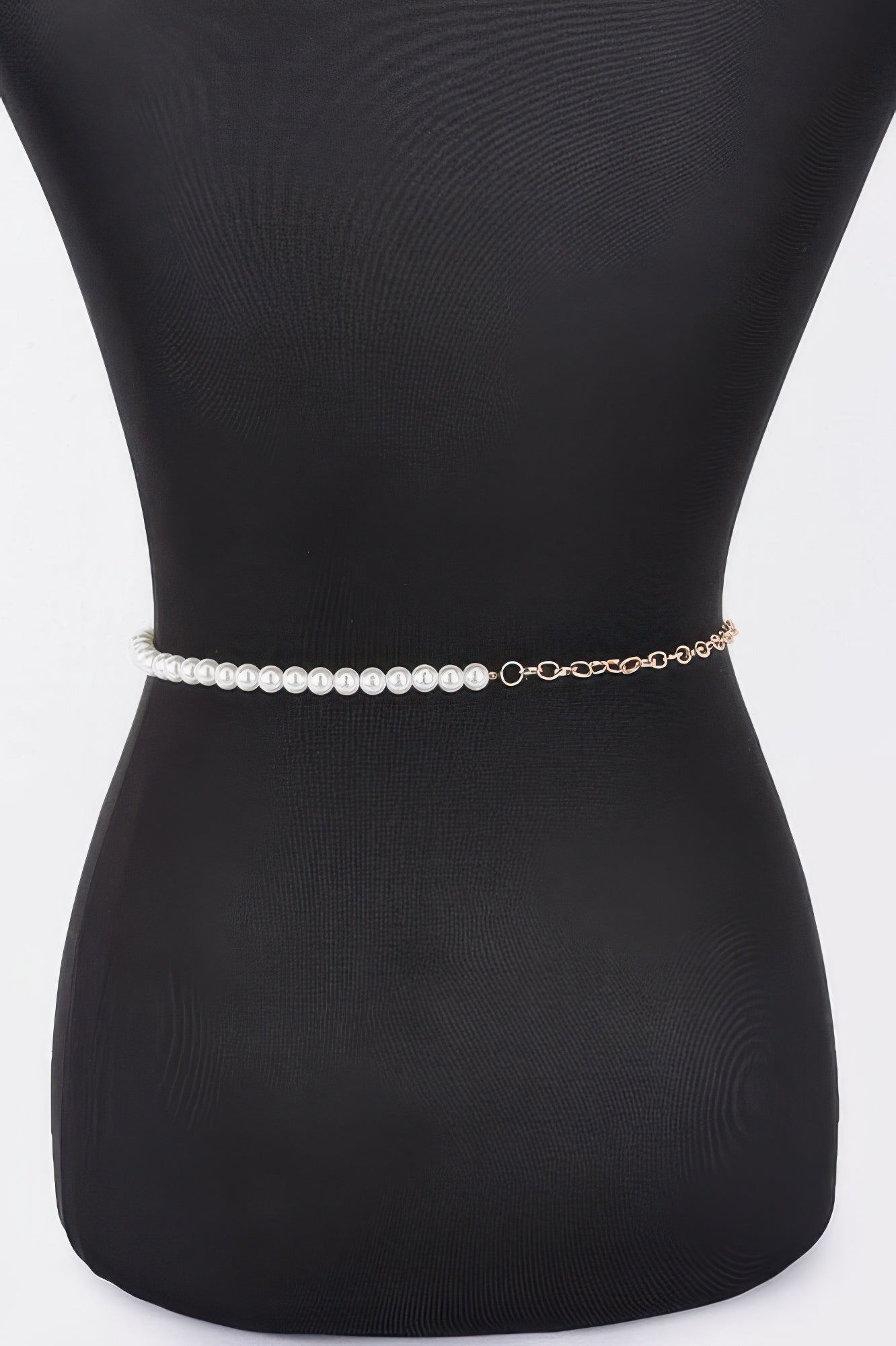 Ceinture à fleurs en fausses perles superposées avec ruban