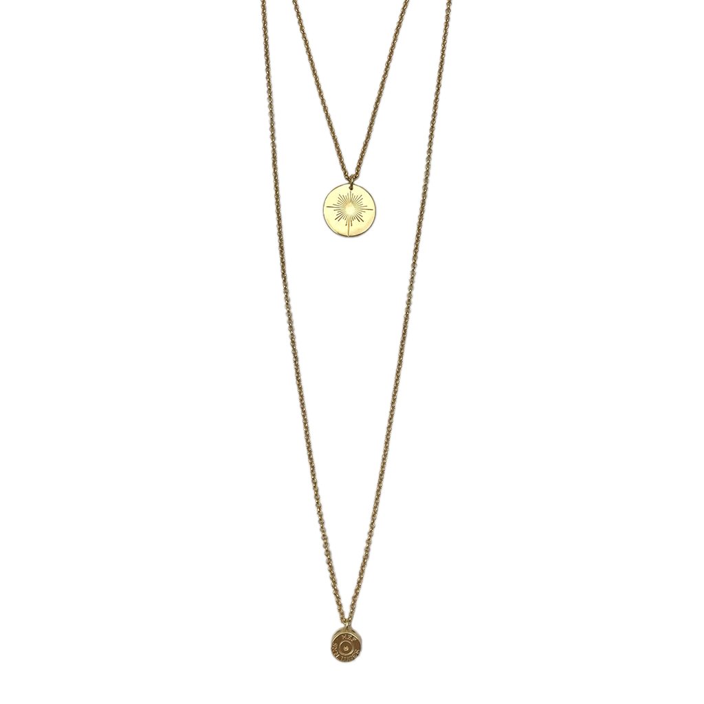 Collier superposé avec pendentif étoile polaire
