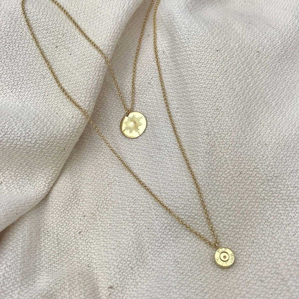 Collier superposé avec pendentif étoile polaire