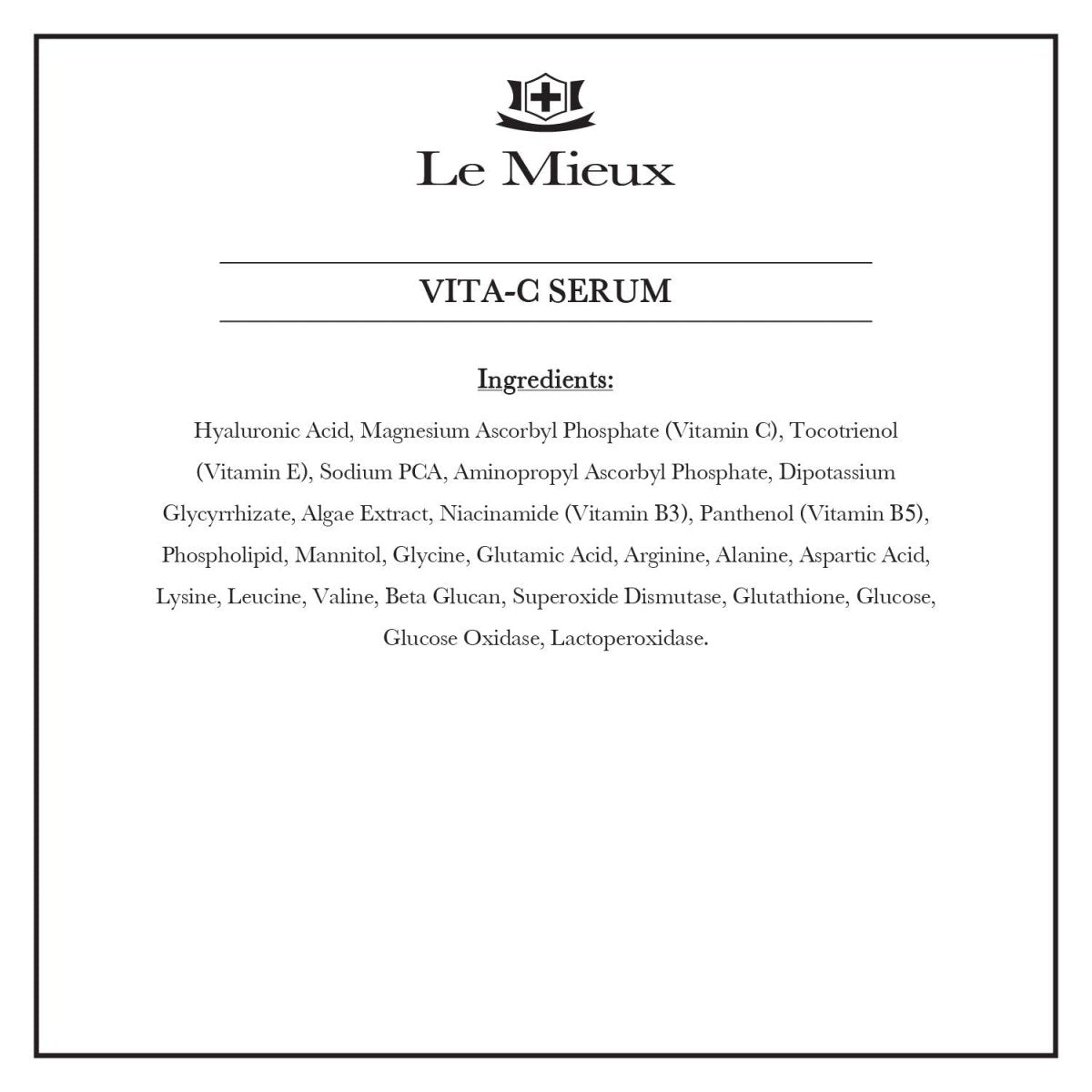 Sérum Le Mieux Vita-C - Sérum visage antioxydant concentré à la vitamine C et au glutathion pour une peau éclatante, sérum visage à la vitamine C pour corriger l'apparence des irrégularités du teint et des taches (1 oz / 30 ml)