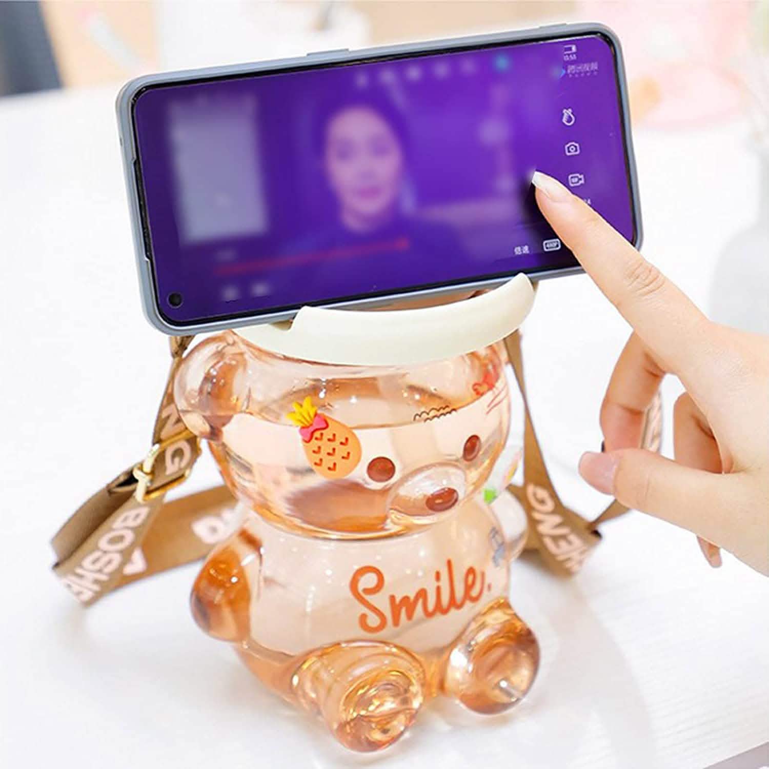Bouteille d'eau anti-fuite ours pour filles
