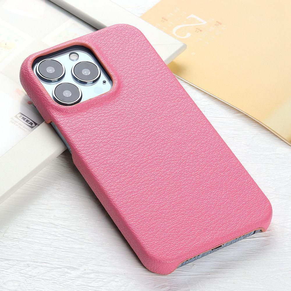 Étui en cuir pour iPhone 14 13 12 Pro Max 13 Mini 14 Coque arrière Simple Classique Qualité Antichoc Haute Protection Cuir Souple Poignée Coque arrière de téléphone pour iPhone