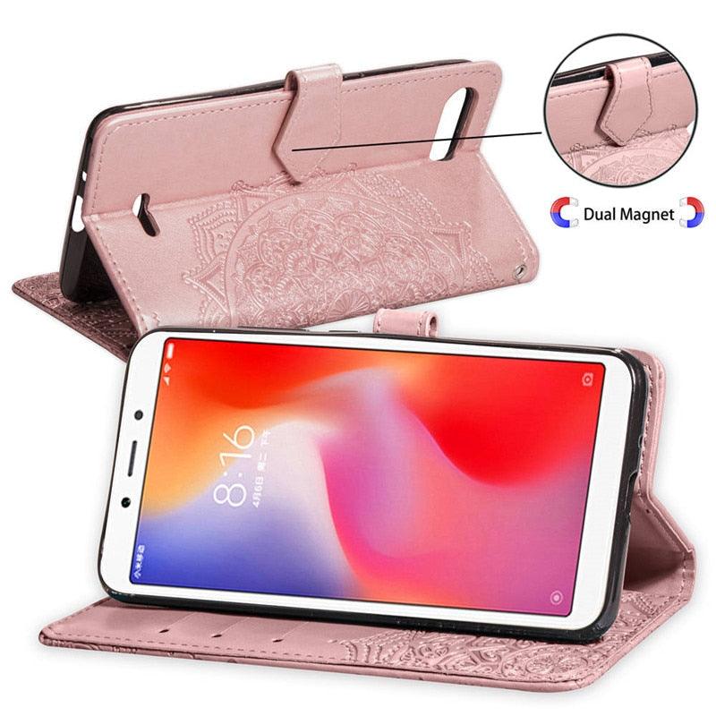 Étui à rabat en cuir pour Xiaomi Redmi 8 6 6A 5 Plus 4A 4X Note 9 5A 4 5 7 6 8 9S 9 Pro 8T 3S 7A 8A Redmi 9 pour Redmi 9A 9C 7A Étui à rabat en cuir au design classique