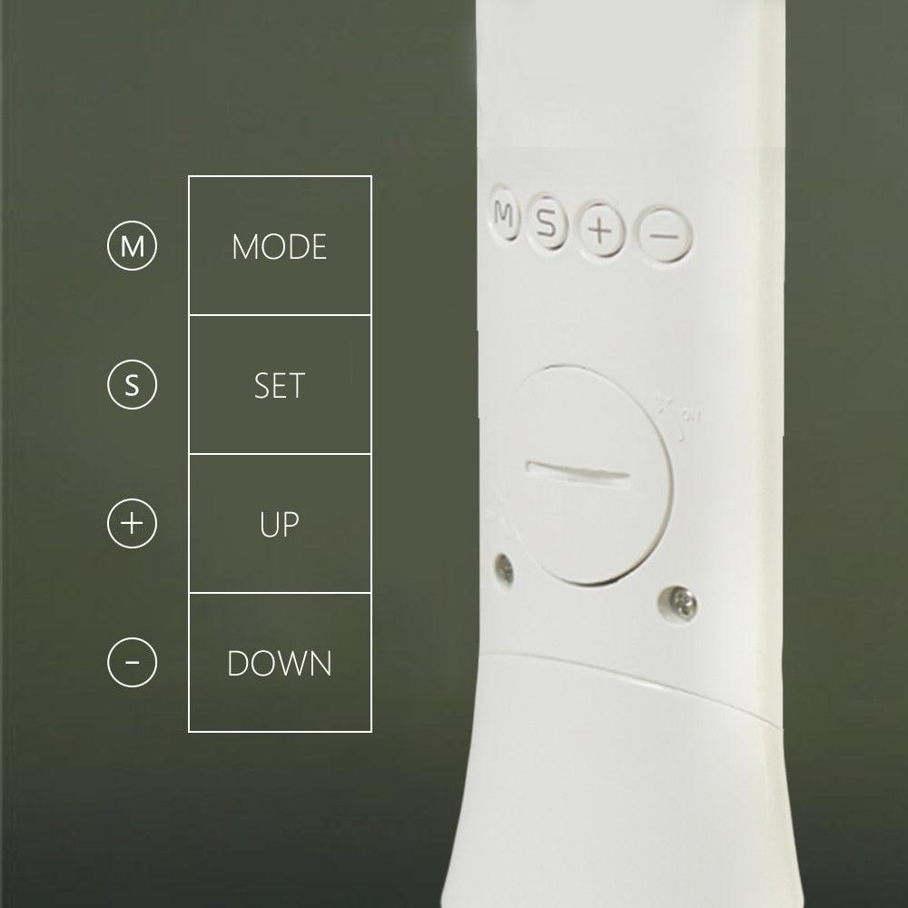 Lampe de bureau LED pliable, intensité variable, tactile, rechargeable avec calendrier, température, réveil. Lampe de table décorative, lampes d'étude mignonnes pour décoration de chambre à coucher.