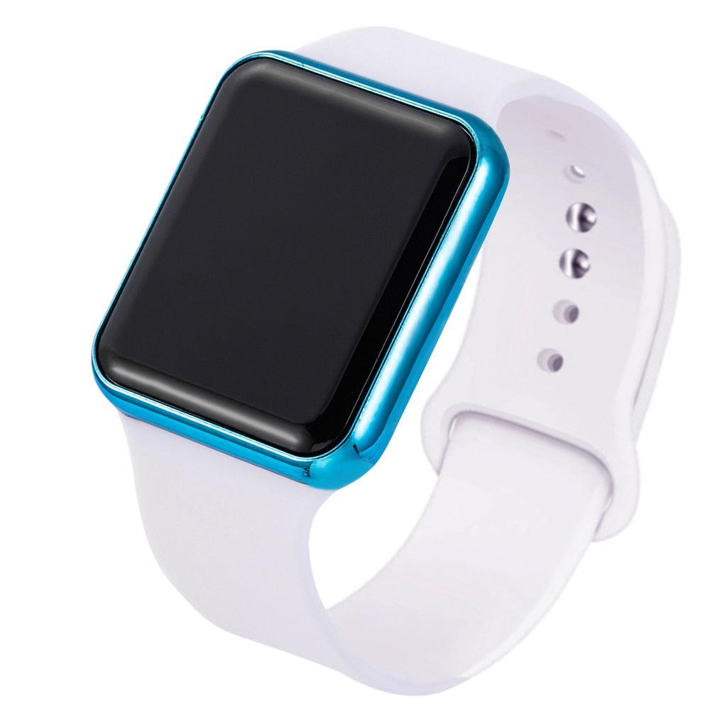 Montre enfant LED Sport Silicone Montres décontractées à affichage numérique pour enfants Montre numérique pour enfants simple Montres-bracelets électroniques élégantes et décontractées à affichage LED pour femmes, adolescentes et jeunes filles