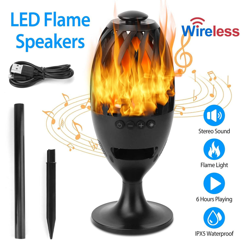 Torche Enceinte LED Effet Flamme
