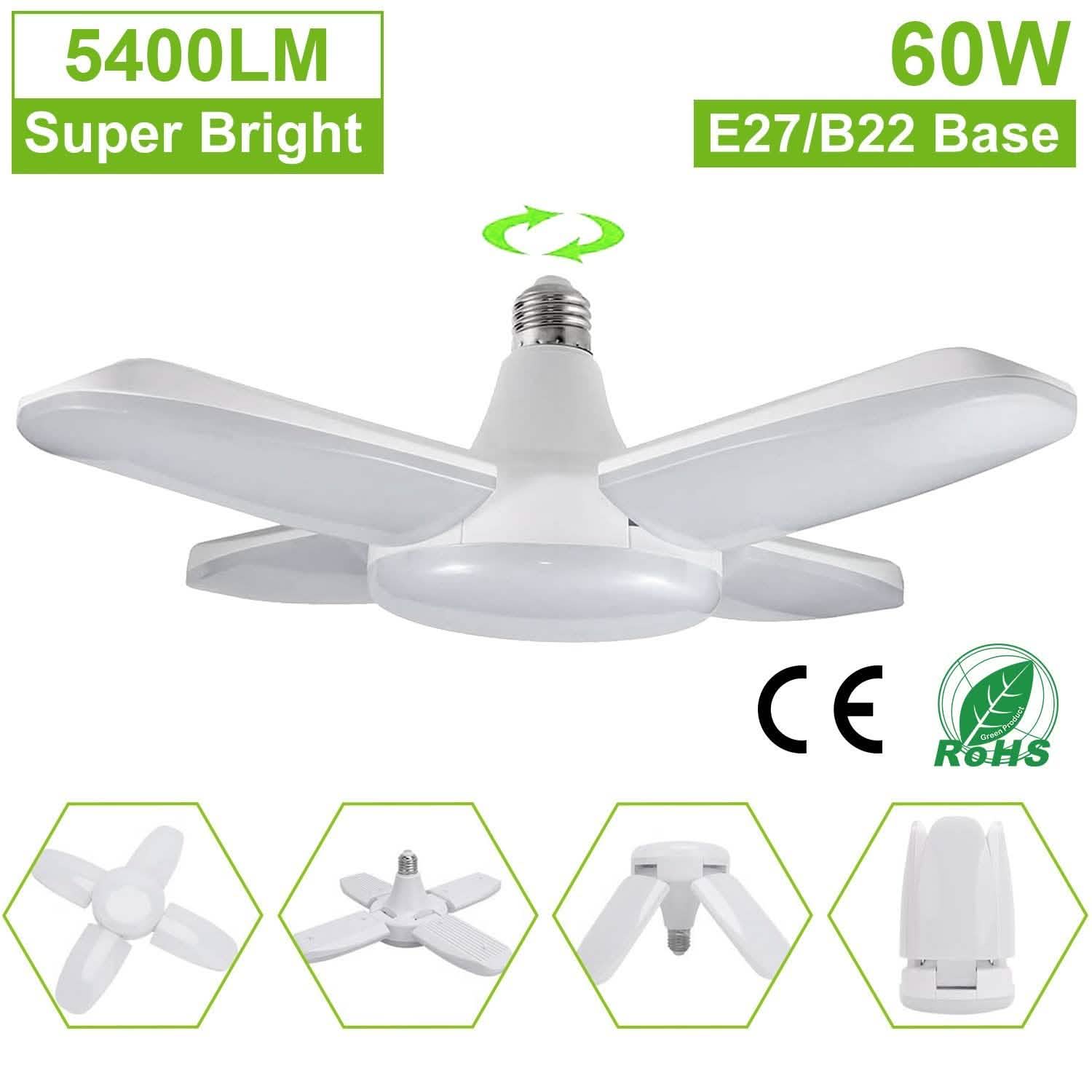 Ampoule de garage LED E27/B22 60W