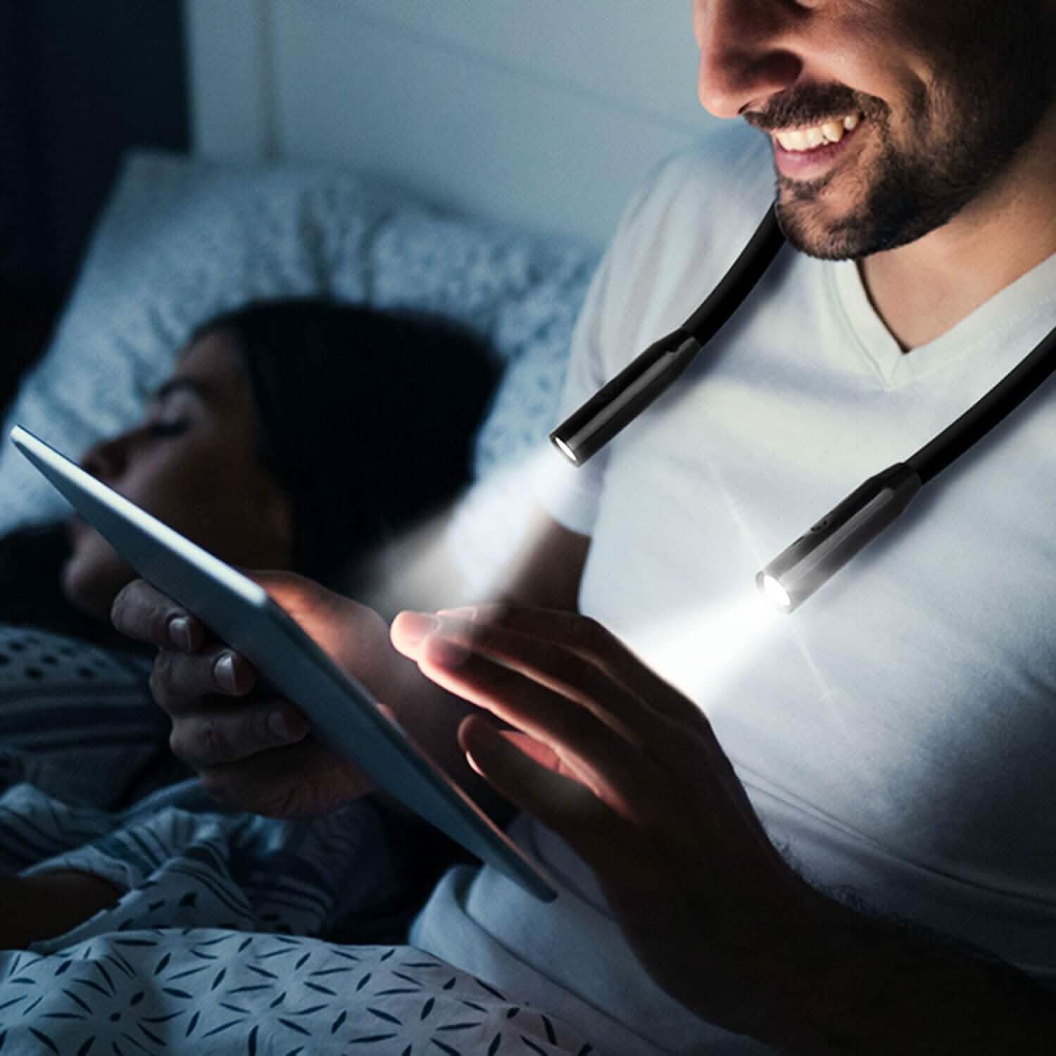 Lampe frontale LED mains libres pour le cou