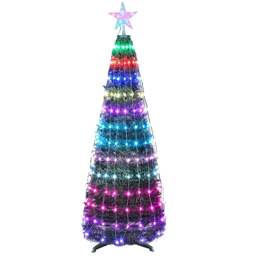 Guirlande lumineuse LED pour sapin de Noël pliable avec télécommande et contrôle via application