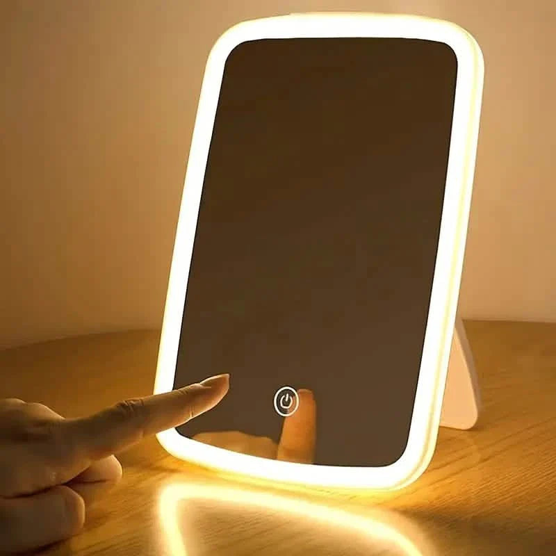 Miroir de Maquillage LED avec Capteur Tactile - 3 Modes d'Éclairage
