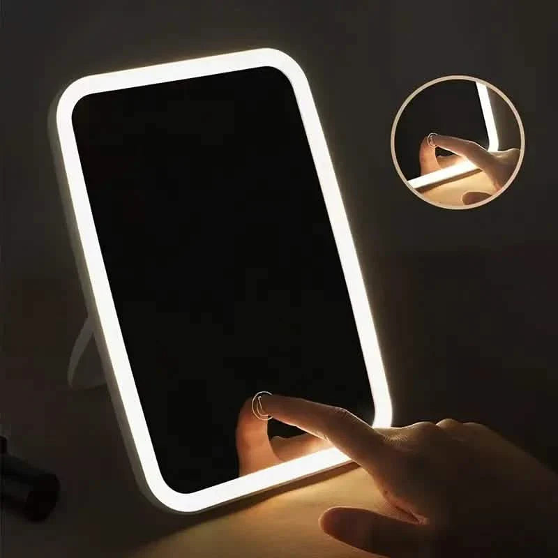 Miroir de Maquillage LED avec Capteur Tactile - 3 Modes d'Éclairage