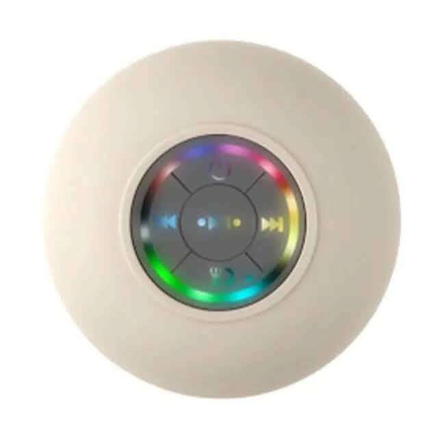 Enceinte de salle de bain portable sans fil rechargeable à LED avec ventouse