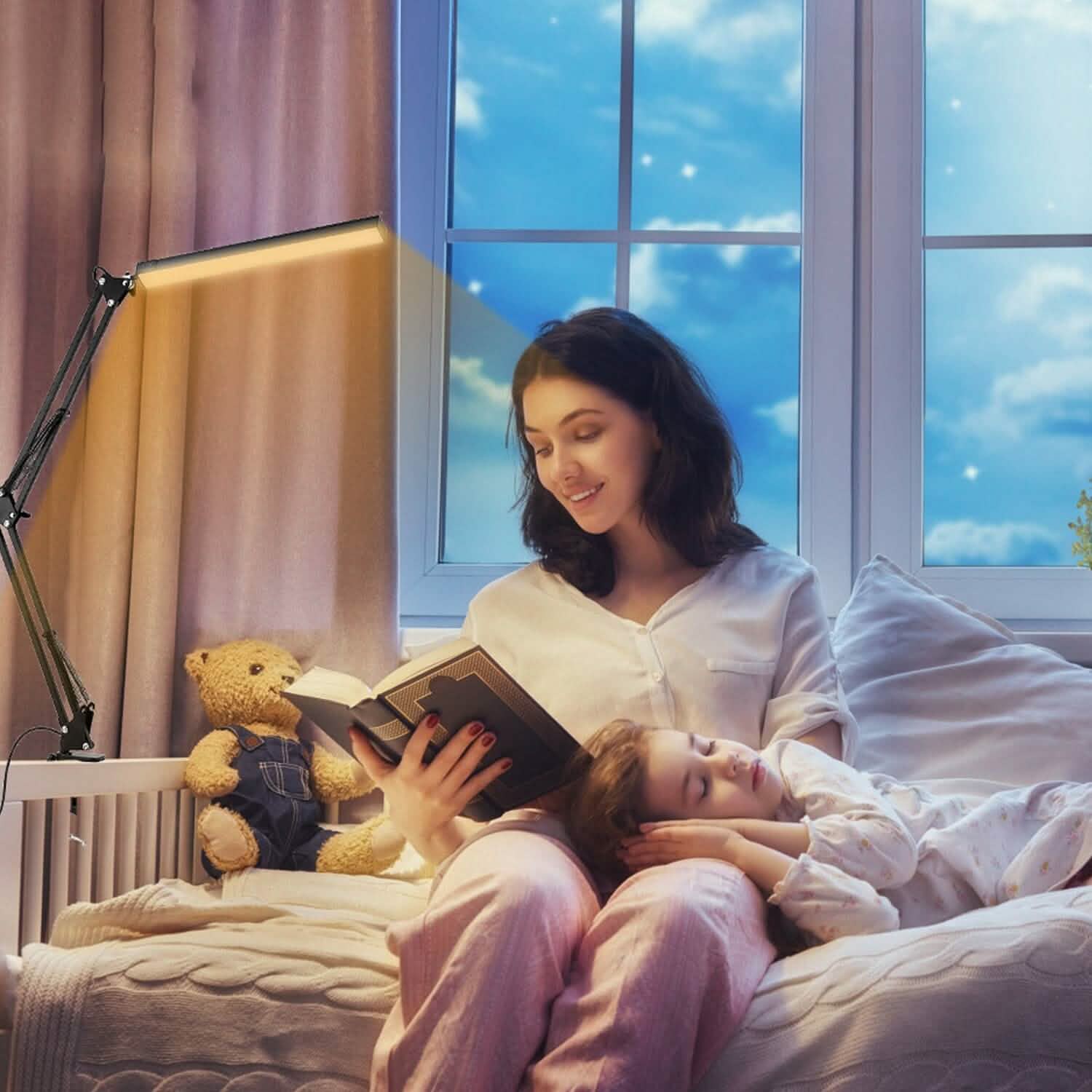 Lampe de lecture à LED avec pince Bras pivotant réglable