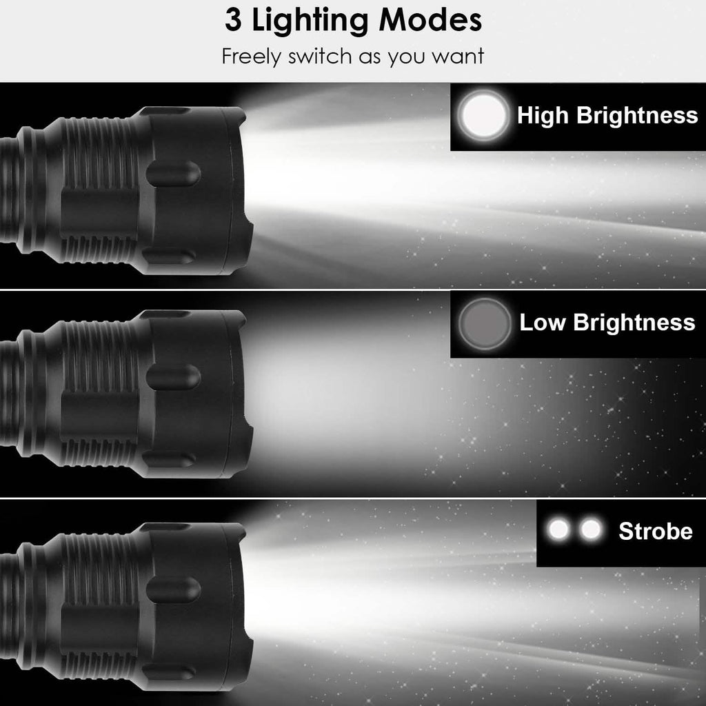 Lampe de poche LED rechargeable et zoomable