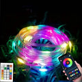 Guirlande lumineuse LED d'extérieur, avec télécommande RVB et 200 LED