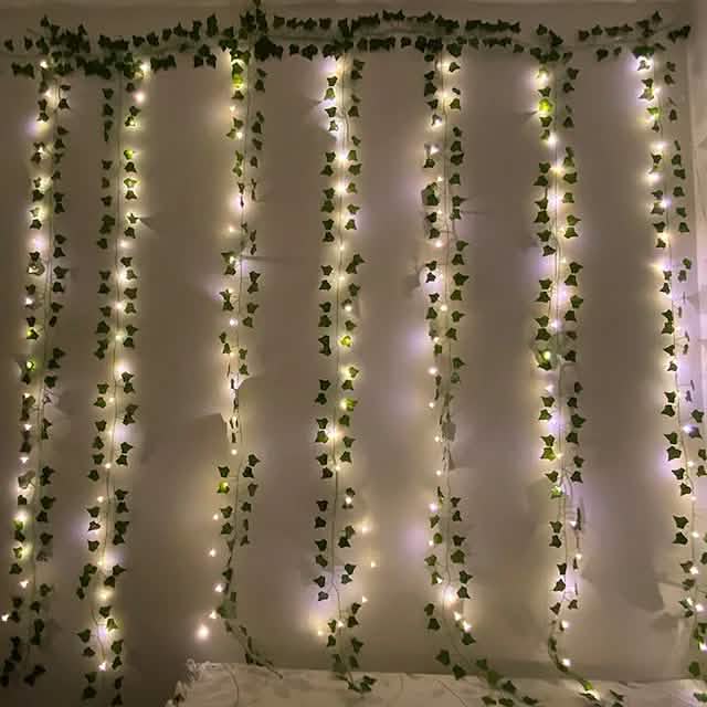 Guirlande Lumineuse Solaire LED Feuilles de Lierre