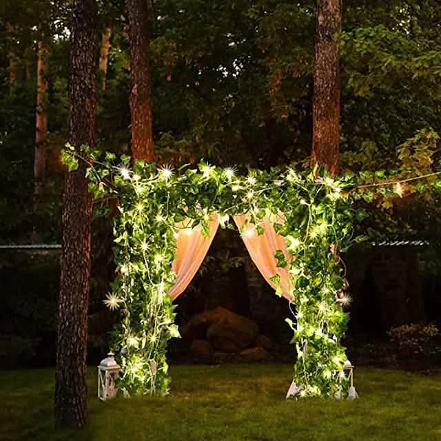 Guirlande Lumineuse Solaire LED Feuilles de Lierre
