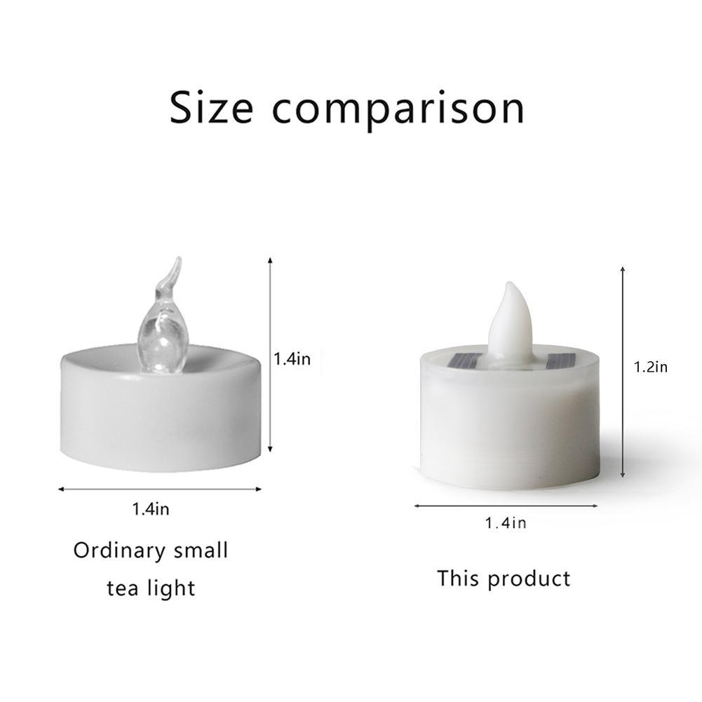 Lampe solaire LED, bougie électronique solaire, bougies LED chauffe-plat, bougies factices à piles pour mariage, fête, vacances, décoration intérieure, bougie électronique sans flamme pour l'extérieur, Noël, Halloween