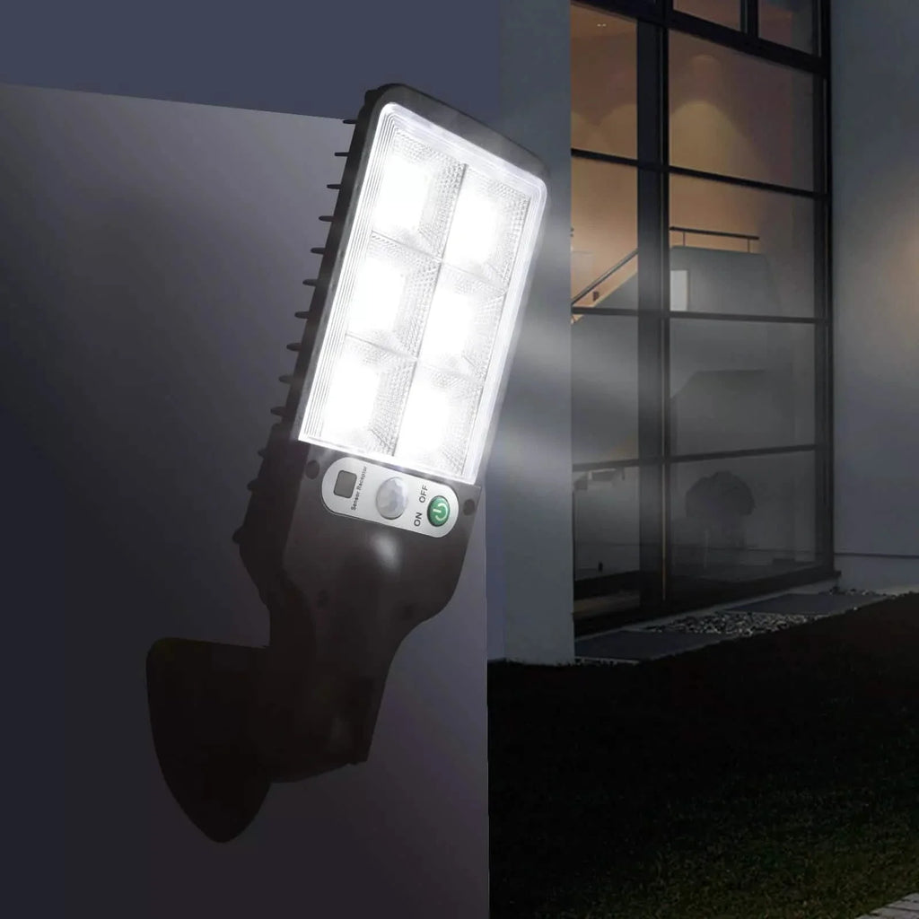 Lampe Solaire LED Détecteur de Mouvement 3 Modes Projecteur Mural Extérieur Jardin