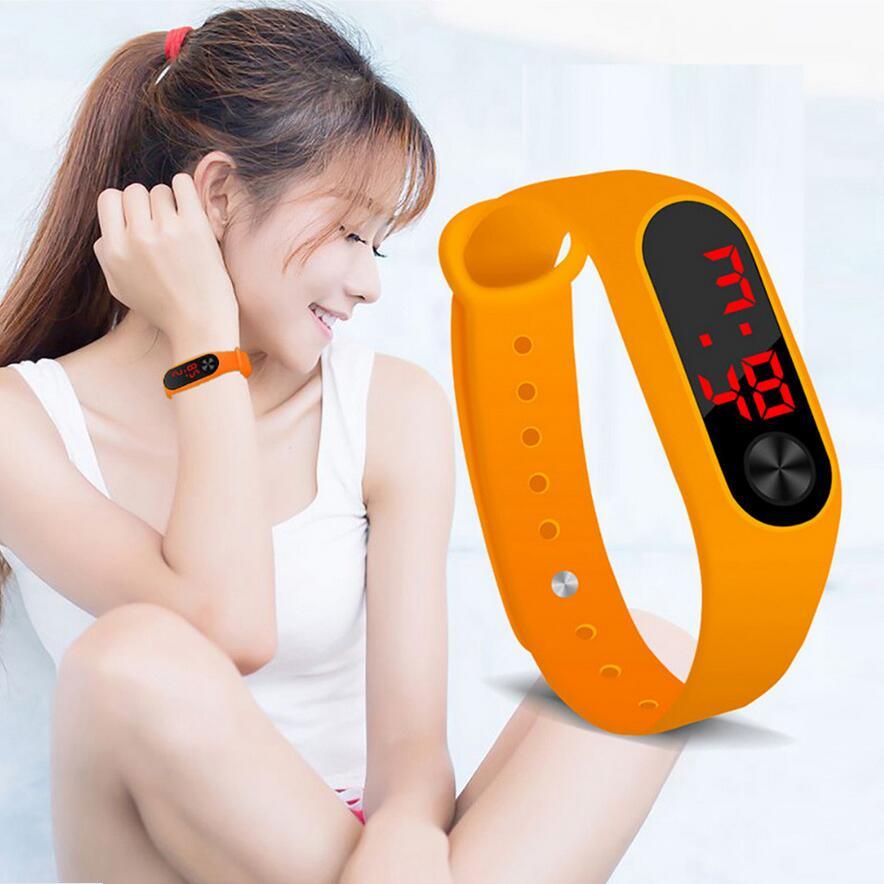 Montres de sport à LED pour femmes, en silicone, numérique, électronique, montres-bracelets pour étudiants, bracelet en silicone numérique à LED, créatif, pour femmes, hommes, étudiants, enfants.
