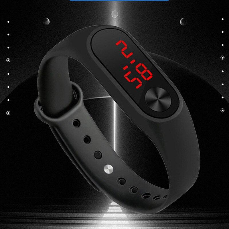 Montres de sport à LED pour femmes, en silicone, numérique, électronique, montres-bracelets pour étudiants, bracelet en silicone numérique à LED, créatif, pour femmes, hommes, étudiants, enfants.