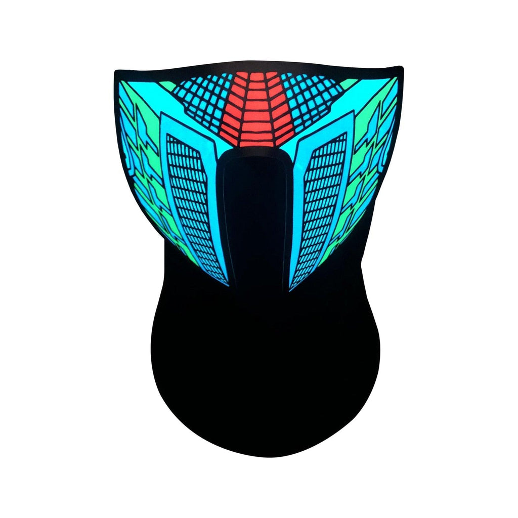 Coiffe Chaude LED Masque Facial LED Masques de Fête Lumineux Danse Halloween Cosplay Pâques Rave Masque Costume Lumineux Lavable Pliable Masque de Fête Cool Lumineux Masque Lumineux Activé Masque de Fête Musical LED Masque Musical LED pour Fête Festive