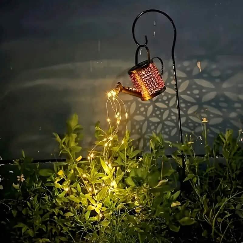 Arrosoir LED Guirlande lumineuse solaire Fée Théière