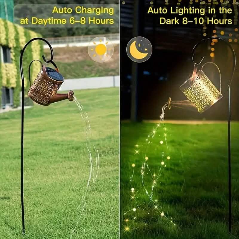 Arrosoir LED Guirlande lumineuse solaire Fée Théière