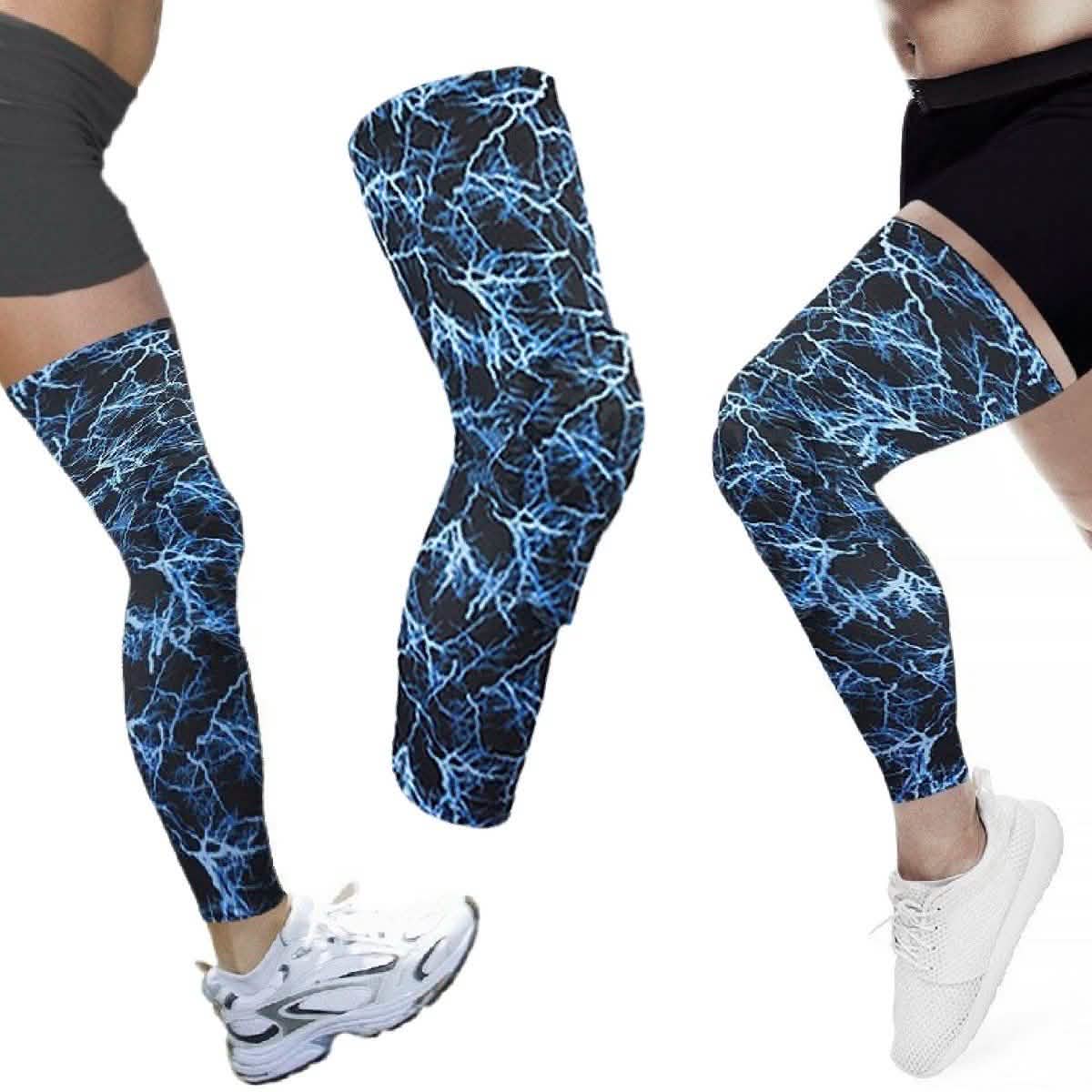 Manchon de compression jambe avec genouillère rembourrée - Grande taille