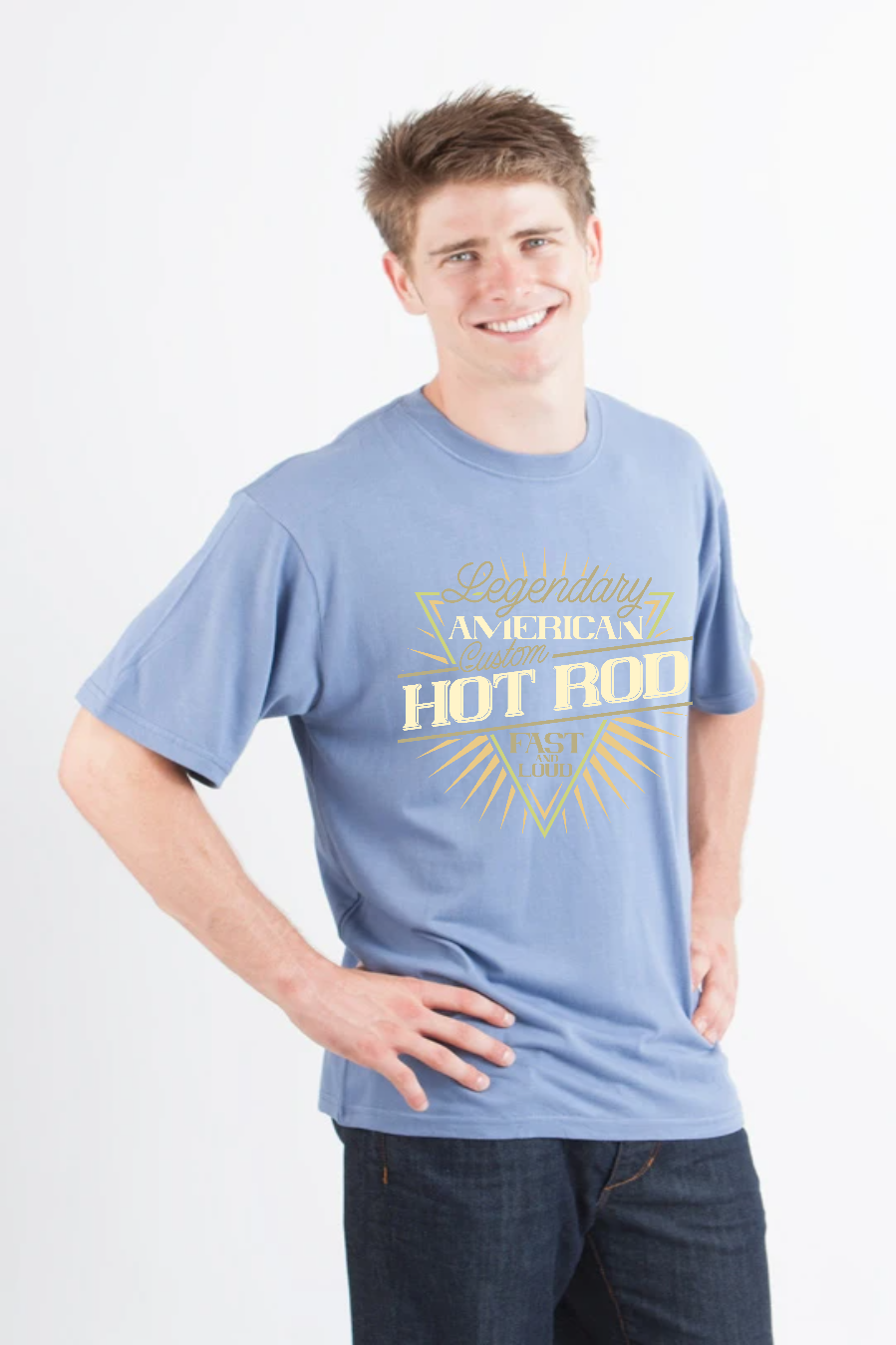 T-shirt graphique Legendary American à manches courtes en viscose de bambou et coton biologique pour homme
