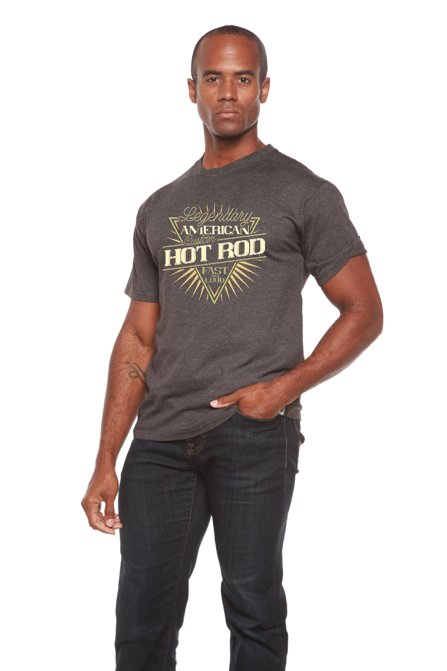 T-shirt graphique Legendary American à manches courtes en viscose de bambou et coton biologique pour homme