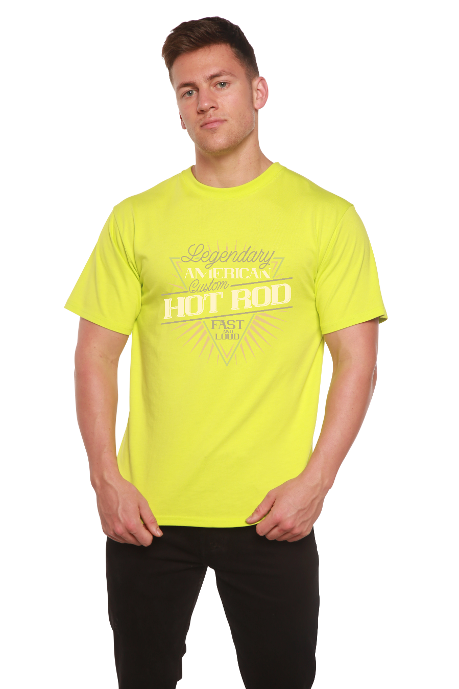T-shirt graphique Legendary American à manches courtes en viscose de bambou et coton biologique pour homme