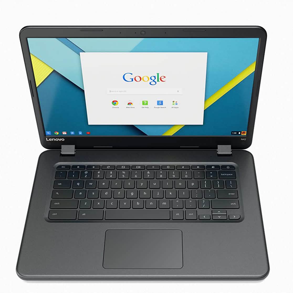 Chromebook Lenovo IdeaPad N42-20 14", Intel N3060 Dual-Core, SSD eMMC 16 Go, DDR3 4 Go (Reconditionné)