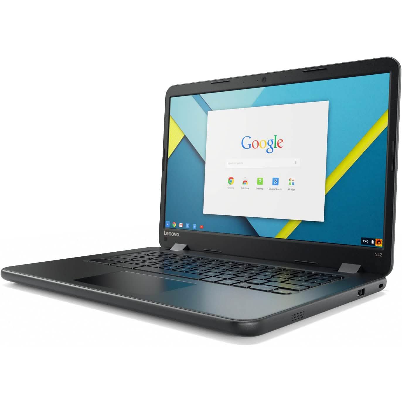 Chromebook Lenovo IdeaPad N42-20 14", Intel N3060 Dual-Core, SSD eMMC 16 Go, DDR3 4 Go (Reconditionné)