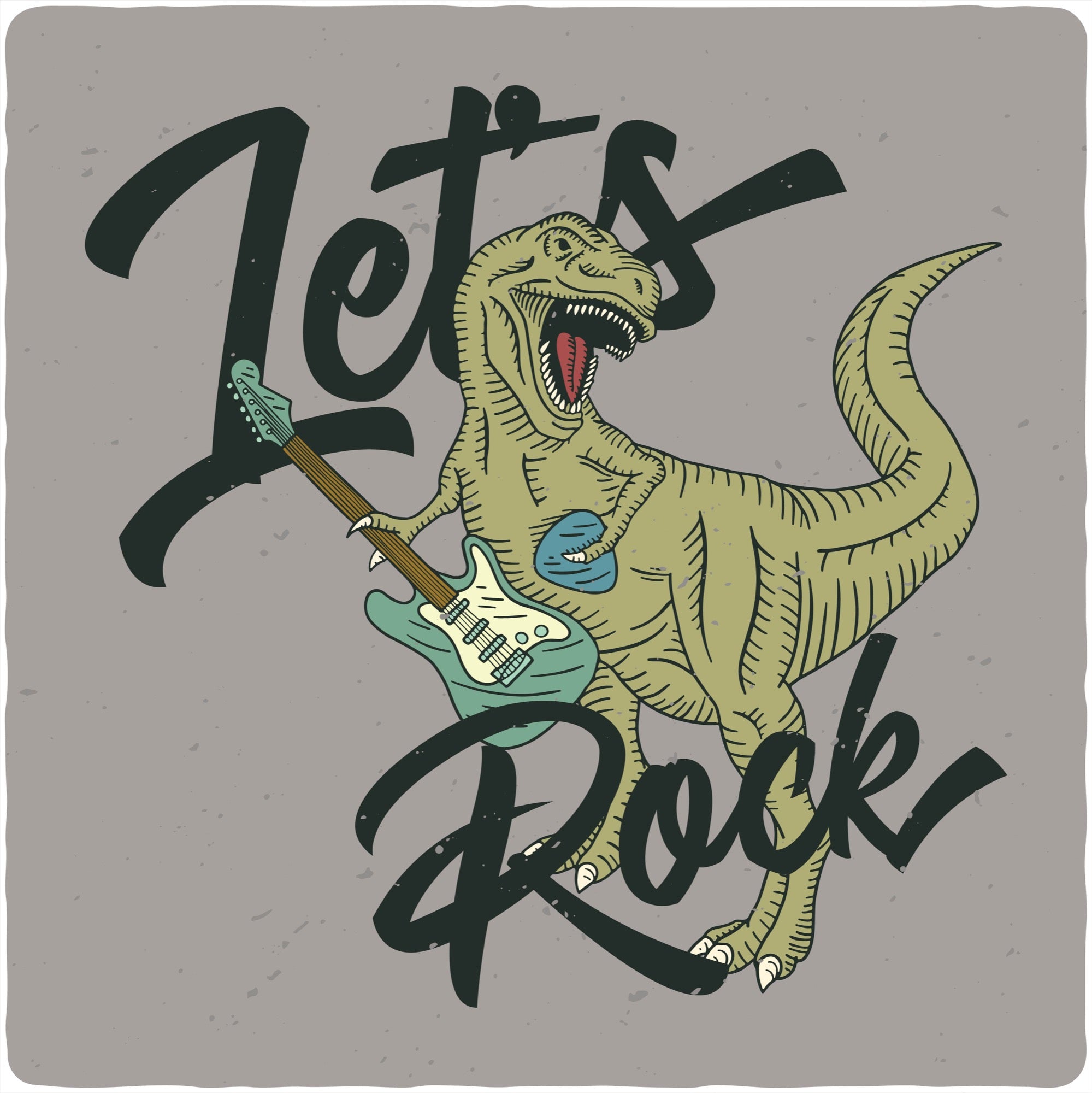 T-shirt graphique à manches courtes pour homme Let's Rock en bambou viscose/coton biologique