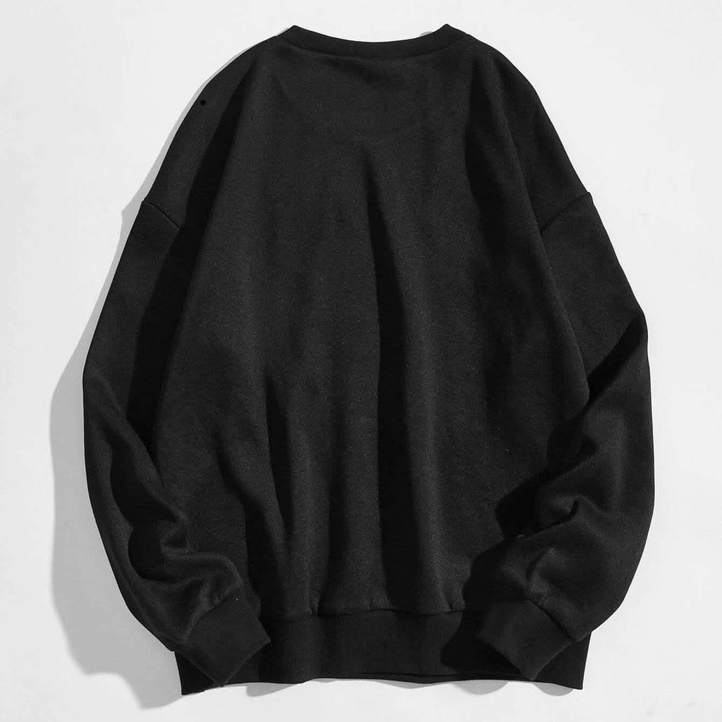 Sweat-shirt doublé thermique à motif lettre