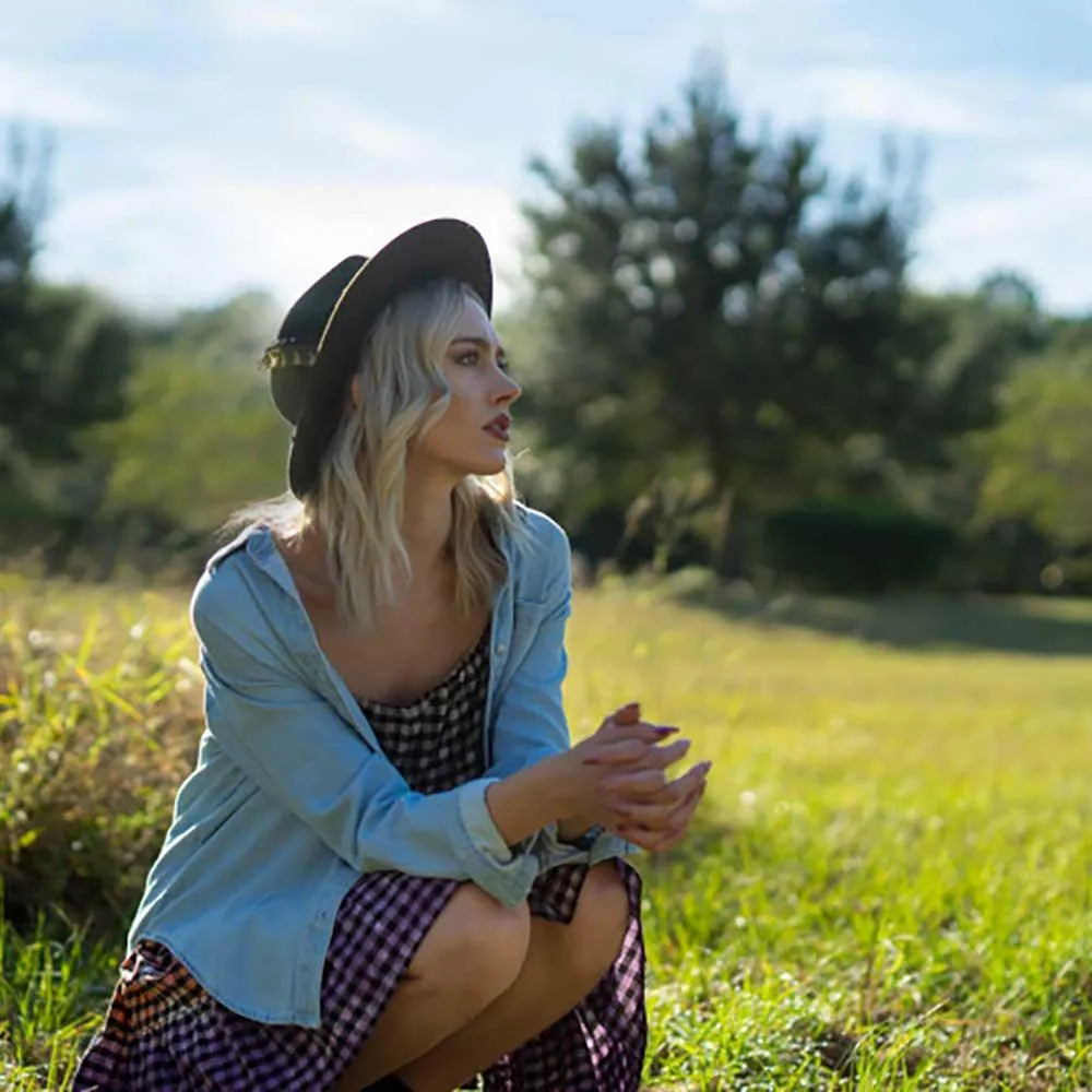 Scala Woodstock - Chapeau Fedora en Feutre de Laine Douce Vieillie