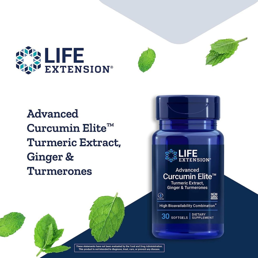 Life Extension Advanced Curcumin Elite Turmeric Extract, Ginger & Turmerones 30 Softgels
