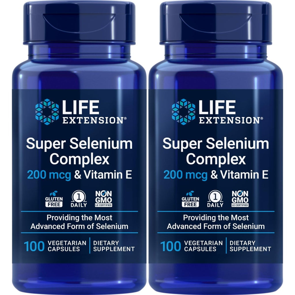 Life Extension - Complexe de Sélénium Supérieur & Vitamine E - 200 µg - 100 Vcaps (200 VCAPS)