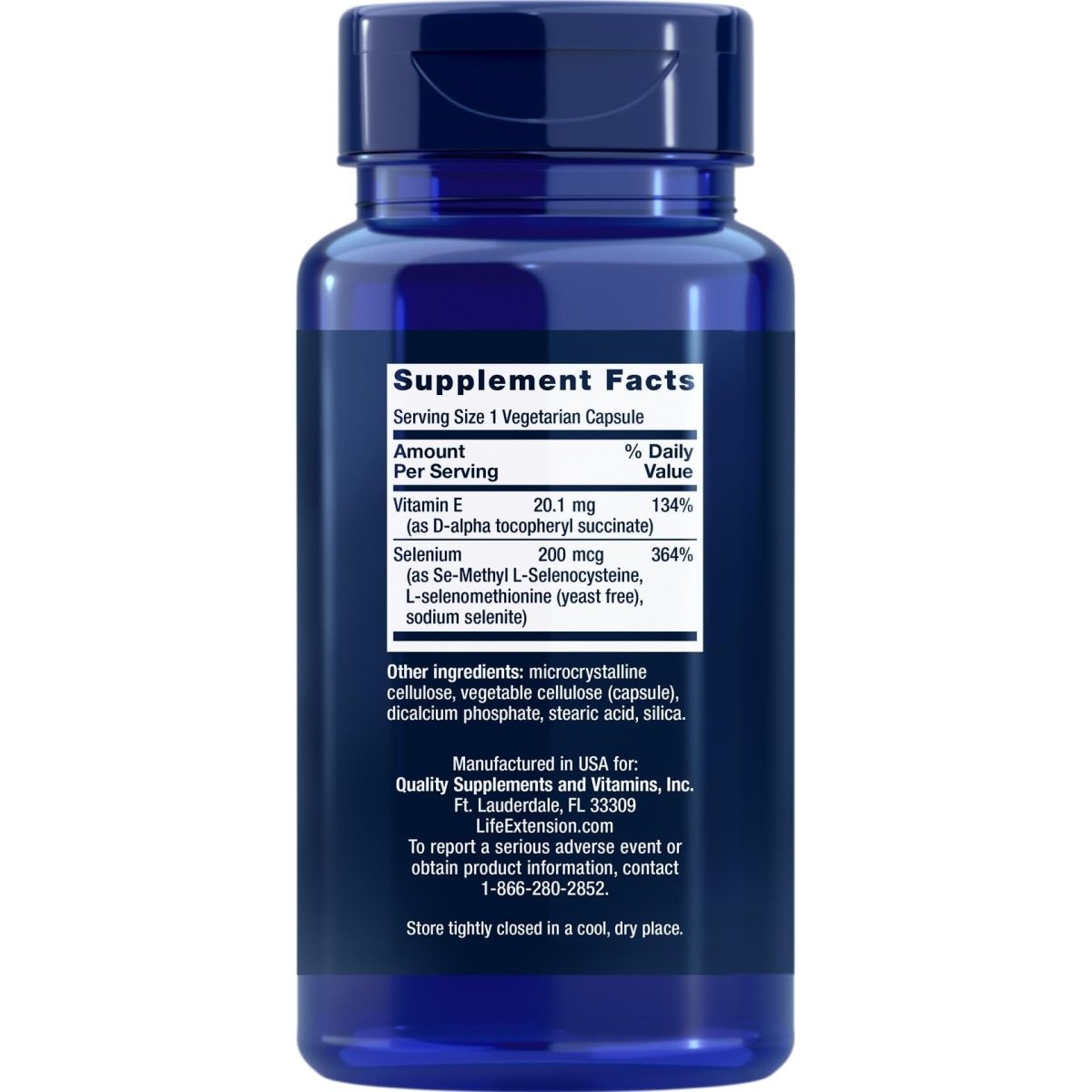 Life Extension - Complexe de Sélénium Supérieur & Vitamine E - 200 µg - 100 Vcaps (200 VCAPS)