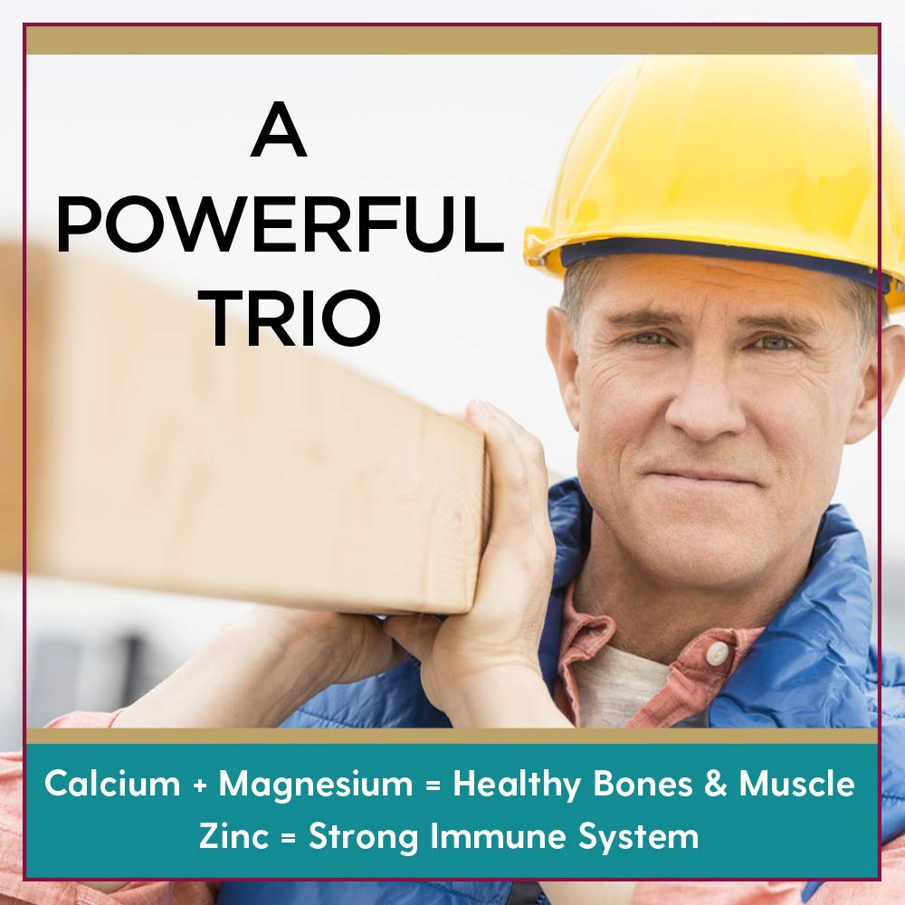 Lifetime Calcium Magnesium Zinc w/Vitamin D 90 Capsules, 30 Servings